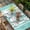 DarkTurquoise, variant on Summer Coastal Table Cloths for 3 Foot Rectangle Tables, Watercolor Shells Coral Starfish Ocean Blue Patio Waterproof Elastic Fitted Tablecloths, Washable Rectangular Table Cover for Camping