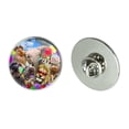thumbnail image 1 of Africa Animal Beach Party Selfie Lion Giraffe Zebra Wildebeest Rhino Metal 1.1" Tie Tack Hat Lapel Pin Pinback, 1 of 5