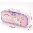 thumbnail image 4 of Cute Pencil Case Unicorn Pencil Case Medium Capacity Portable Multifunctional Pencil Case with Compartment for Girls Children Teens pink, 4 of 5