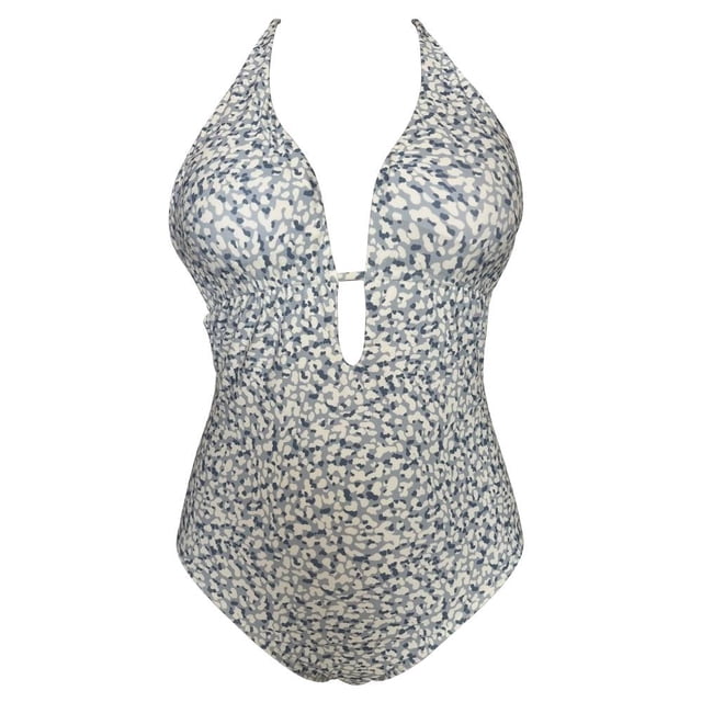 Traje de Baño Ocean Pacific para Mujer Tirantes Elástico Azul Talla EG