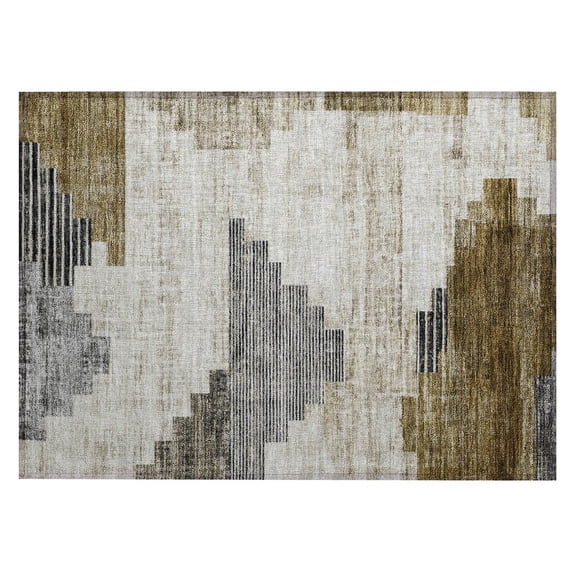 Dalyn Rugs Machine Washable Indoor/Outdoor Chantille Brown 1'8" x 2'6" Rug