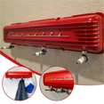thumbnail image 2 of Vintage Valve Cover Wall Shelf Vintage Script Valve Cover Rack Man Cave Clothes and Hats Key Storage Rack, 2 of 6