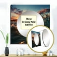 thumbnail image 3 of Designart "Sunbeams Through Cresting Waves" Coastal Waves Square Mirror For Wall Decor - Large Red Square Printed Wall Mirror Art - Square Coastal Mirror - Wall Mounted Square Large Mirror, 3 of 5