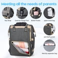 thumbnail image 6 of Baby Diaper Bag Backpack for Newborn Essentials, Kabaqoo Multifunctional Diaper Backpack Gray Gift, 6 of 8