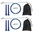 thumbnail image 1 of Unique Bargains Corde de Saut Rapide Corde de Saut Réglable avec Sac de Rangement et Pièces de Rechange Bleu 2 Ensembles, 1 of 6