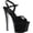 Black/Black/Silver AB Rhinestones Synthetic, variant on Women's Pleaser Sky 309CRS Ankle Strap Sandal