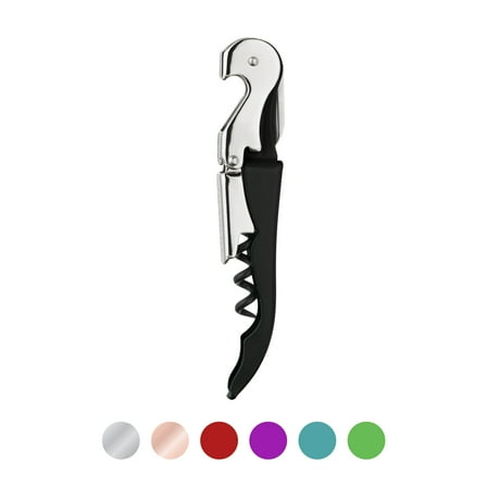 Truetap Black Corkscrew Wine Opener with Foil Cutter, Manual Bottle Opener