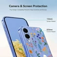 thumbnail image 6 of Compatible with Samsung Galaxy S25 Edge Case Clear with Flower Design, Cute Soft Silicone TPU Floral Aesthetic Women Girls Transparent Protective Shockproof Anti-Scratch Anti-Yellow Phone Cover, B, 6 of 9