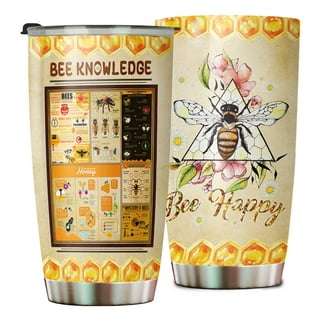 Gold Bee Tumbler Bee Happy Tumbler Beekeeper Gifts Bee 