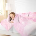 thumbnail image 3 of Manfei Cartoon Initial P Twin Comforter Sets,Kawaii Bow Bedding Set,Pink,Pink Reversible,2pcs,1 Comforter and 1 Pillowcase, 3 of 7