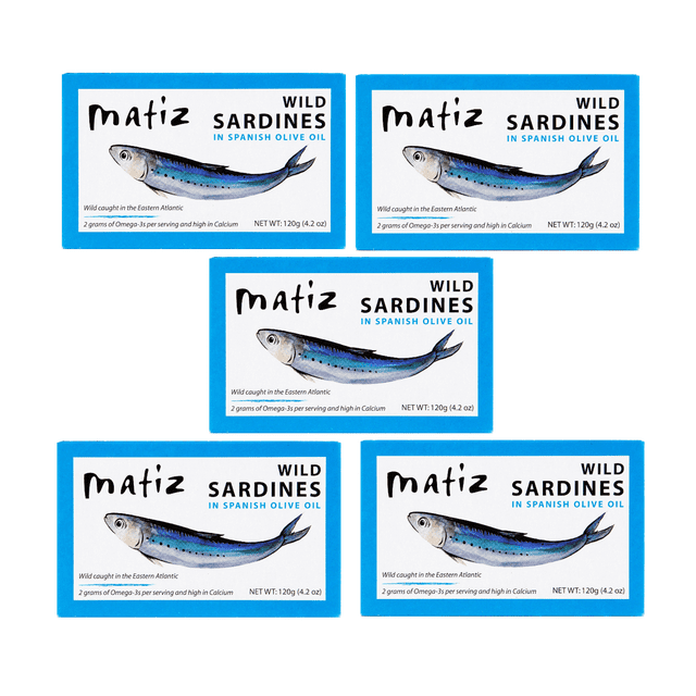 Matiz Spanish Sardines in Olive Oil, 5 4.2 Ounce Cans