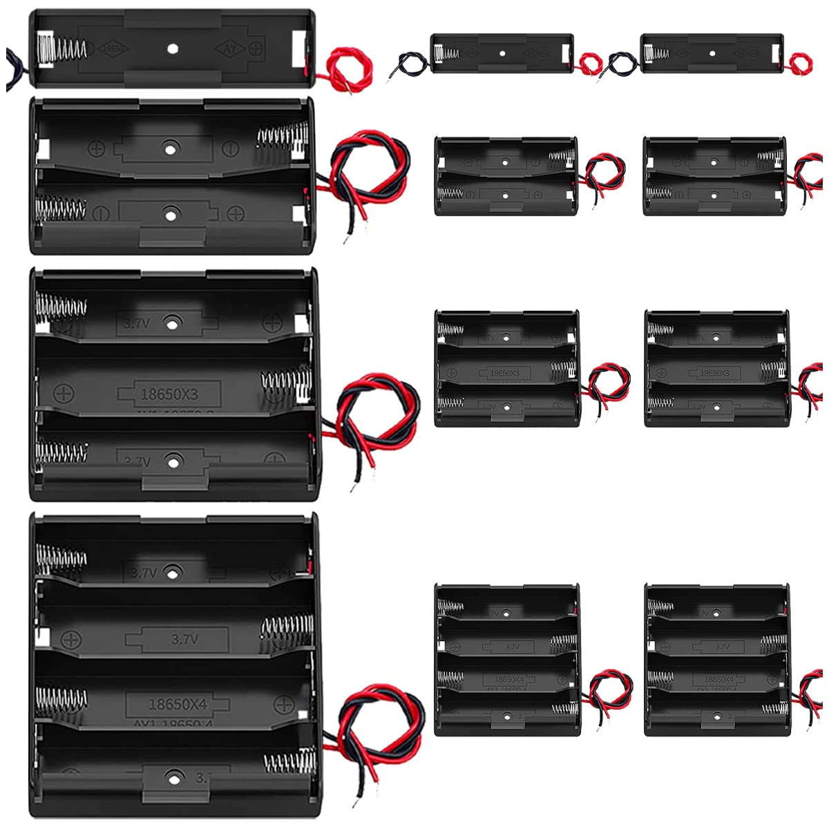 MKBKLLJY 12Pack 18650 Battery Holder Bundle With Wires,3x1 18650 - View #2