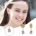 thumbnail image 1 of RYRDWP Colorful Shell Earrings Hand-woven Gold Thread Stone, 1 of 1