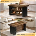 thumbnail image 6 of Tribesigns 55-Inch Kitchen Island with Storage, Farmhouse Center Island Table for Kitchen, Dining Room, Living Room, Brown & Black, 6 of 7