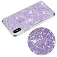 thumbnail image 3 of Allytechgroup Glitter Bling Case Compatible with Apple iPhone XS Max for Girls Women, Slim Fit Soft TPU Back Cover Anti-Scratch Bumper Shockproof Phone Case for iPhone XS Max, Purple, 3 of 5
