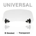 thumbnail image 2 of Universal Motorcycle Windshield Extension Adjustable Spoiler Clamp-on Windscreen Deflector compatible Kawasaki Bmw Honda Yamaha Suzuki, 2 of 5