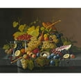 thumbnail image 3 of Severin Roesen 24x20 Black Modern Framed Museum Art Print Titled - Still Life with Fruit and Bird's Nest, 3 of 5