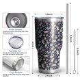 thumbnail image 6 of 30oz Dark Blue Cartoon Unicorn Pattern Tumblers Stainless Steel Tumbler with Lid and Straw,Vacuum Insulated Double Wall Travel Tumbler Cups Mug with Cleaning Brush for Coffee,Tea, 6 of 7