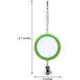thumbnail image 4 of 2PCS Bird Mirror with Bell Parrot Hanging Interactive Playing Toy for Cockatiel Parakeets Canaries Budgie Cage Accessories, 4 of 6