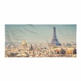 thumbnail image 1 of Eiffel Tower Gym Towel, Cityscape of Paris France with Famous Monument Travel Touristic Destination, One-Sided Quick Dry Microfiber for Beach Fitness & Swimming, 60" x 30", Multicolor, by Ambesonne, 1 of 2