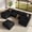 Black-4 Seater-Ottoman-Chaise, variant on Neche 204.7" Oversized Sectional Boneless Couch, Modern 9 Seater Modular Sofa with Chaise, Deep Seat Convertible Plush Corduroy Cloud Couches for Living Room, No Assembly Required, Beige