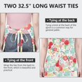 thumbnail image 6 of Pioneer Flower Floral Print Pattern Apron-Garden Aprons for Women with Pockets-Cotton Linen Waterproof Kitchen Cooking Gardening Aprons Adjustable for Kitchen,Cooking,BBQ and Salon 33x27 Inch, 6 of 7