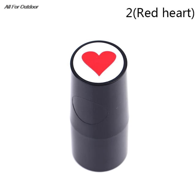 1 Pcs Golf Ball Stamper Stamp Marker Various Patterns Quick Drying Durable Long Lasting Golf Accessories 2Red heart