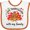 White and Orange, variant on Inktastic I Love Thanksgiving with My Family-happy Turkey Boys or Girls Baby Bib