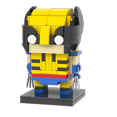 thumbnail image 1 of Marvel Wolverine Logan Mini Figure Building Block compatible with LEGO Brickheadz Brick Kit, Great Gift Desktop accessory decor - 128 Pieces, 1 of 5