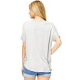 thumbnail image 3 of Double Zero Women's Surplice V-Neck Soft Casual Top (L, Pearl Gray), 3 of 3