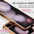 thumbnail image 4 of for Samsung Galaxy Z Flip 5 Case with Stand 360° Rotatable Ring Holder Kickstand [Magnetic Car Mount] Gold Plating for Women Men Shockproof Protective Cover for Samsung Z Flip 5 5G (Purple), 4 of 7