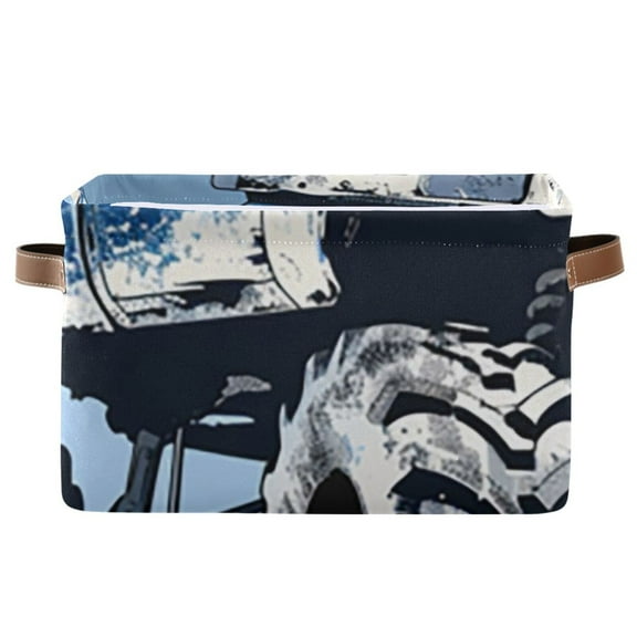 Blue Monster Truck Storage Bins Baskets With Handles Storage Box Clothes Organizer Organization Toys