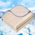 thumbnail image 7 of Teler Cooling Blanket Twin Size 60" x 80", Breathable Soft Summer Blanket for Hot Sleepers, Beige, 7 of 7