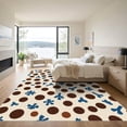 thumbnail image 3 of ODIKA 8'x10' Machine Washable Non-Slip Area Rug, Nature s Trail Animal Trails Design High Traffic Rug with Pad, Beige, 910897, 3 of 8