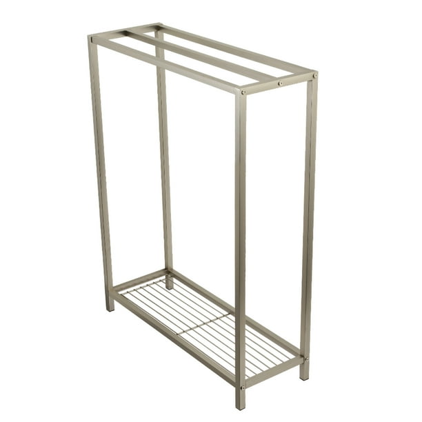 Kingston Brass Scc8358 Edenscape Freestanding Iron Towel Rack Brushed Nickel Walmart Com Walmart Com