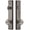 Antique Pewter, variant on Grandeur 840559 Fifth Avenue Solid Brass Tall Plate Single Cylinder Keyed Entry Set - Grey