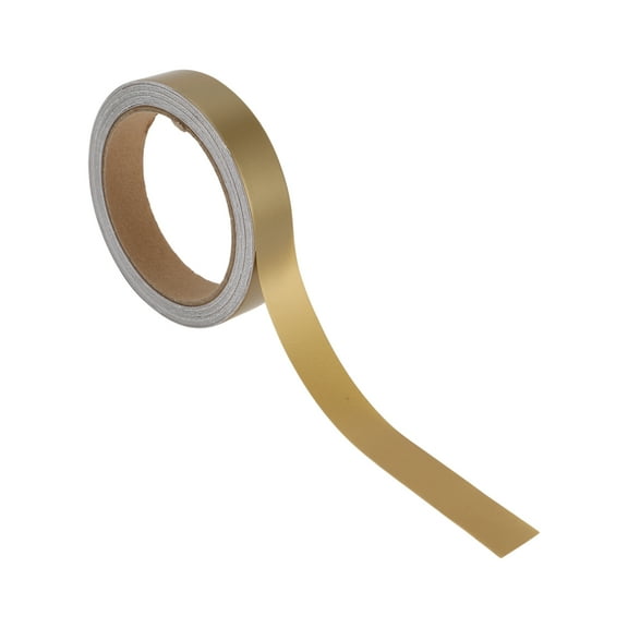 Unique Bargains Pinstripe Tape 20mmx10m Car Stripes Pinstripe Decals for Car Motorcycle and Boat Racing Stripes DIY Stickers Matte Gold Tone 1 Pcs