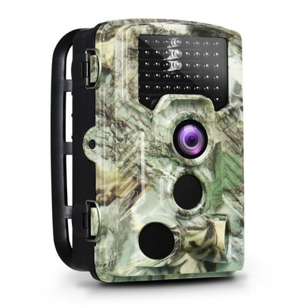 OGL Trail Camera 16MP 1080P 2.4’’ LCD Game Hunting Camera 120° PIR Sensor 0.2s Fasts Trigger Night Vision up to 65ft/20m with 46Pcs 850nm Infrared LED IP56 Waterproof 32GB for Wildlife