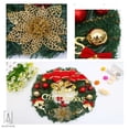 thumbnail image 3 of Gustave 12inch Artificial Christmas Wreath Merry Christmas Bowknot Wreath Pine Flower Garland for Front Door Wall Xmas Holiday Party Decoration, 3 of 5