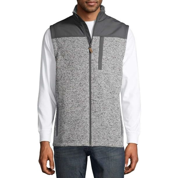 Men's and Big Men's Sweater Fleece Vest, up to Size 5XL