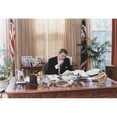 thumbnail image 2 of President Reagan Working At His Oval Office Desk Shortly Before Delivering His 1982 State Of The Union Address To, 2 of 2