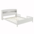 thumbnail image 5 of Miniyam Full Size Bed with Bookcase, LED Motion Sensor Light for Kids and Teens, White, 5 of 7