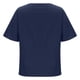 thumbnail image 5 of ICHUANYI Clearance Womens Sexy Round Neck Short Sleeve Tops Printed Regular Blouse(Navy, XL) ICHUANYI WER2023081503553, 5 of 5