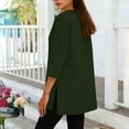 thumbnail image 5 of Mittory Women's Plus Size 3/4 Sleeve Blouse - V-Neck Loose Fit Flowy Top for Dressy Casual Wear, 5 of 6