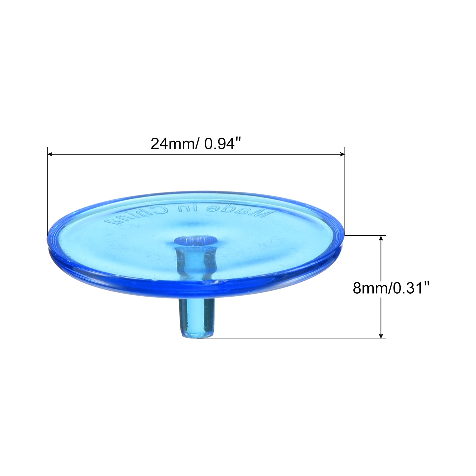 Unique Bargains 24mm Round Plastic Golf Ball Markers for Flat Position Mark 50 Pack Blue
