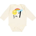 thumbnail image 3 of Inktastic I'm 1- First Birthday Sun Rainbow Boys or Girls Long Sleeve Baby Bodysuit, 3 of 5