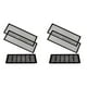 thumbnail image 1 of Paquete de 4 de Ventilación/Trampa de Registro de Piso Negras de 4x10 - Cubierta de Pantalla de Ventilación de Aire Magnética de Silicona para Aire Acondicionado Doméstico, 1 of 5