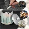 thumbnail image 4 of Yayeee Ashtray with Lid for Cigarette Smokeless Stainless Steel Home Ash Holder, Green Deer, 4 of 7