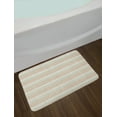 thumbnail image 2 of Bohemian Stripe Bath Mat, Theme Vintage Striped Abstract Patterns, Plush Bathroom Decor Mat with Non Slip Backing, 29.5" X 17.5", Salmon Pale Blue Sepia, by Ambesonne, 2 of 2