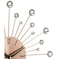 thumbnail image 6 of DecMode 15" Copper Metal Starburst Wall Clock with Crystal Accents, 6 of 12